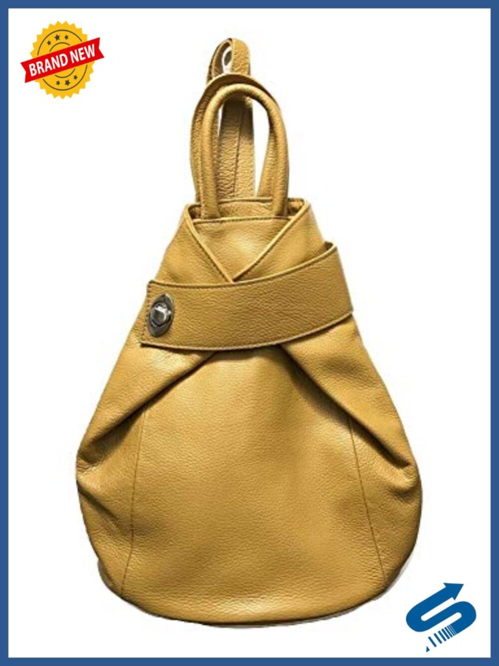 Italian Leather Convertible Backpack Purse Tote Shoulder Bag Anti-Theft